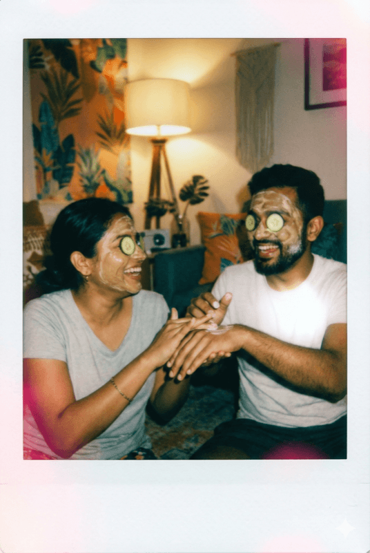 Relaxing home spa date night idea